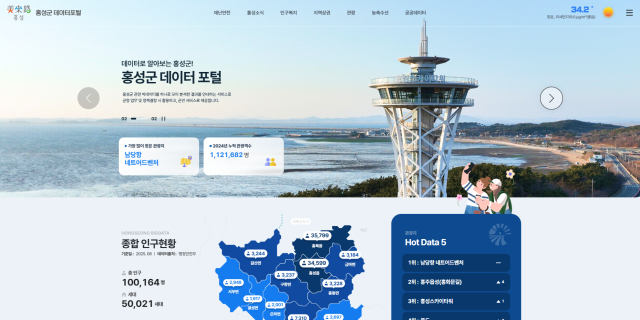 누리집 빅데이터 서비스 제공 포털사진사진홍성군