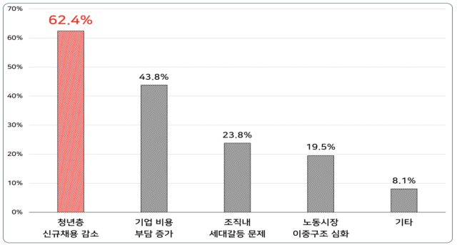 법정 정년연장 시 예상되는 부정적 효과 사진경총