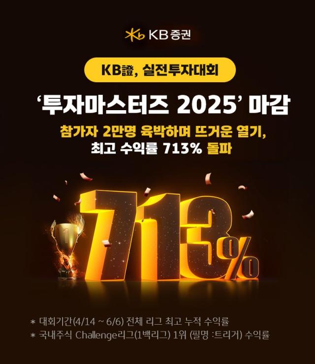 KB증권은 실전투자대회 투자마스터즈 2025가 성황리에 종료했다고 15일 밝혔다사진KB증권