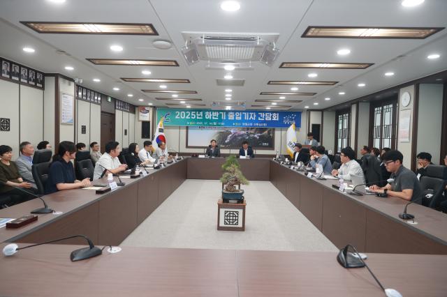 영월군에서 출입 기자 간담회를 개최하고 있다 사진영월군