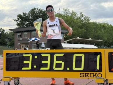 육상 이재웅, 한 달 만에 1500m 한국 신기록 경신…3분36초01