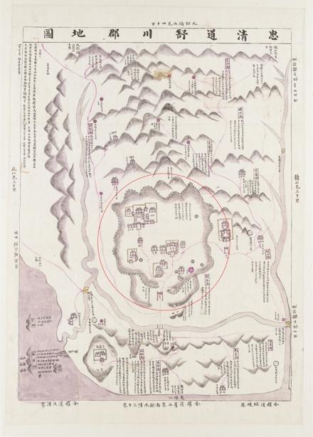 고지도에 나타난 서천읍성충청도서천군지도 1872