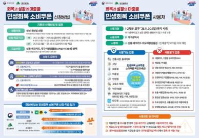 대구시 민생 회복 소비 쿠폰, 오는 21일부터 1차 신청·지급 시작