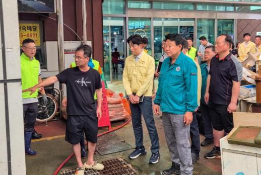 노용석 중기차관, 당진전통시장 찾아 수해 피해 상인 위로