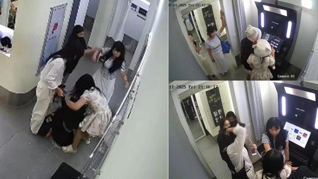 SNS에 올라오고 있는 하노이 폭행 사건 CCTV 장면 사진베트남통신사