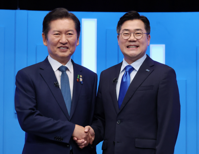 더불어민주당 정청래·박찬대 당대표 후보  출처  연합뉴스 