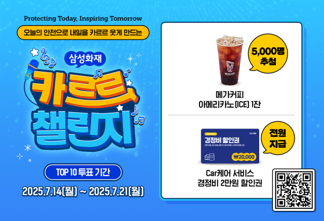 삼성화재가 교통안전 문화 캠페인 카르르 챌린지 상위 10개 콘텐츠를 대상으로 온라인 투표를 진행한다 사진은 관련 포스터 사진삼성화재