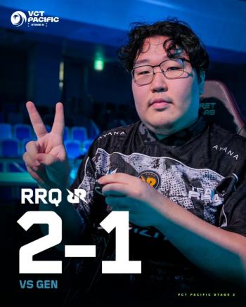 RRQ 세트스코어 2대1로 젠지 제압