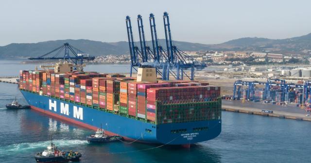 HMM Algeciras docked at the terminal in Algeciras Spain Courtesy of HMM
