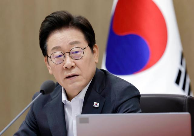 이재명 대통령이 22일 서울 용산 대통령실 청사에서 열린 국무회의를 주재하고 있다 사진연합뉴스