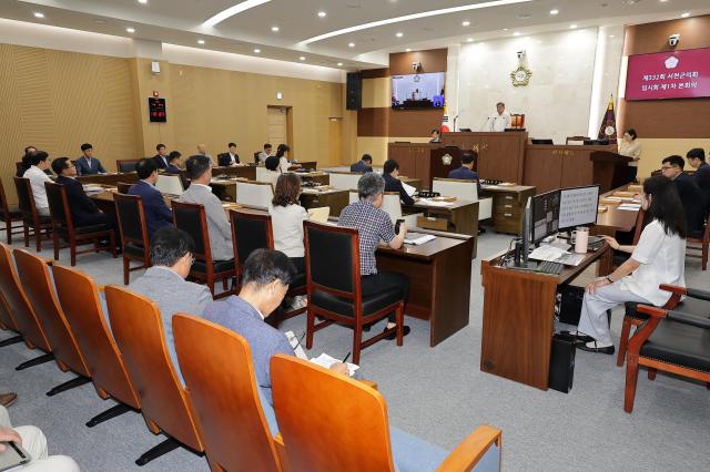 제332회 임시회 개회장 모습사진서천군의회