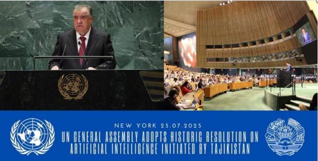 UN adopts Tajikistan-led resolution on AI for sustainable development in Central Asia