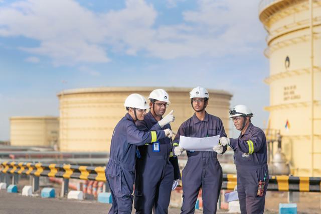 Reliance Industries employees at work Courtesy of Reliance Industries