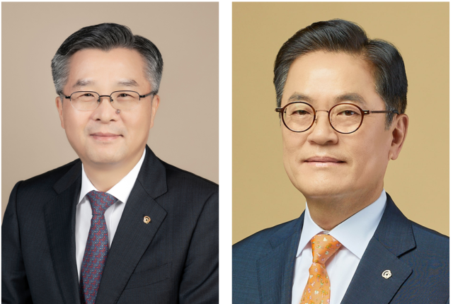 권혁웅 한화생명 대표이사왼쪽 및 이경근 한화생명 대표이사오른쪽