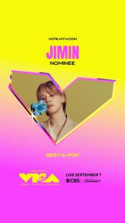 방탄소년단 지민, 美MTV WMA 첫 솔로 노미네이트