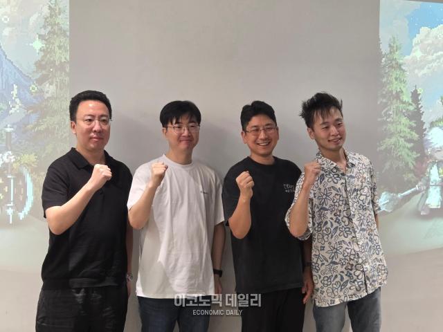 왼쪽부터 픽셀트라이브 이정환 시스템 디렉터 최진성 PD 배정현 대표 정태룡 콘텐츠 디렉터 사진선재관 기자