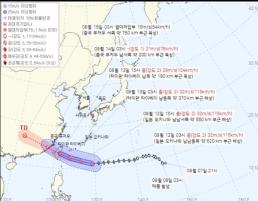 11호 태풍 '버들' 오키나와서 타이베이로 이동…세기 어느 정도길래?