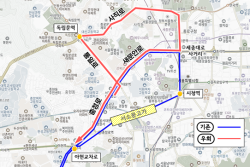 수도권 노선 우회경로 사진서울시