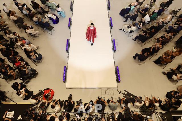 Hanbok Expo takes place at COEX in Gangnam-gu Seoul on Aug 7 2025 AJP Han Jun-gu