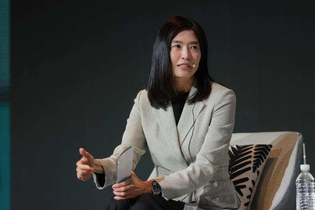 정신아 카카오 대표가 4일 오전 서울 중구 더 플라자 호텔 서울에서 열린 카카오 미디어데이에서 발언하고 있다 20250204사진유대길 기자