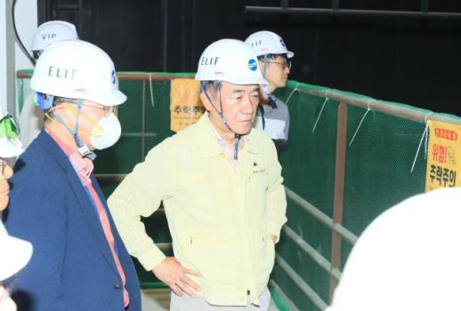 정장선 평택시장, 평택아트센터 건립 현장 점검