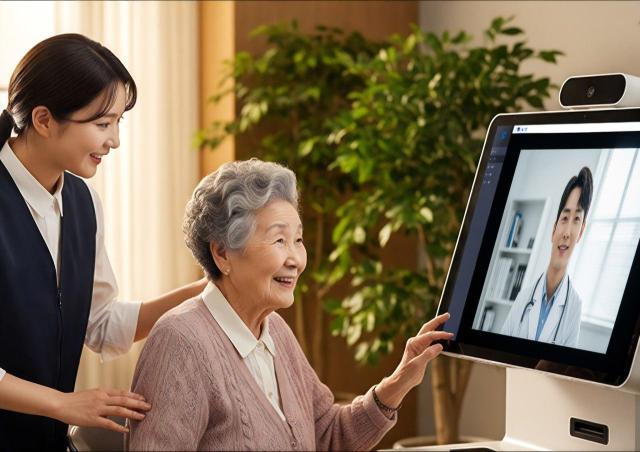AI 비대면 시니어 헬스케어 서비스 사진대우건설 비트컴퓨터