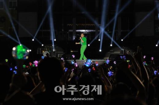 [포토] 광복절 전야제 무대 오른 싸이