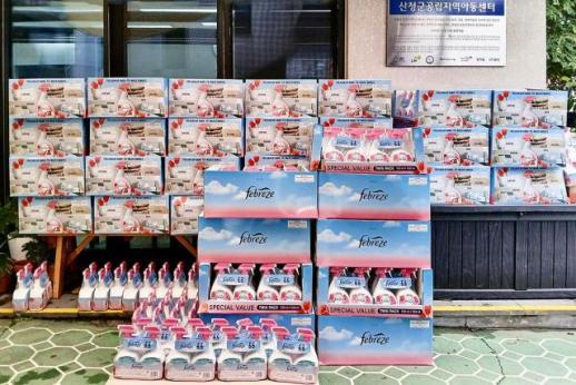 한국P&G, 수해 피해 산청군에 페브리즈 7000개 기부
