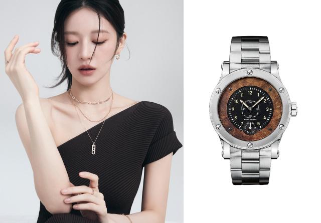디디에 두보의 듀얼 디디 컬렉션 화보왼쪽·랄프 로렌 오토모티브 45mm 스틸 링크 사진각 사