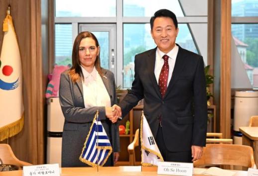 오세훈, 그리스 관광장관 면담…감사의 정원 석재 기증 감사