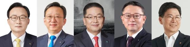 왼쪽부터 이환주 KB국민은행장 정상혁 신한은행장 이호성 하나은행장 정진완 우리은행장 강태영 NH농협은행장 사진각 은행