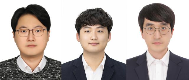 왼쪽부터 인하대 전기컴퓨터공학과 김형진·안석호 박사과정 학생과 지도교수인 서영덕 교수 사진인하대