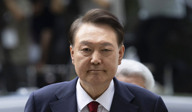 Former President Yoon Suk Yeol appears at the Seoul Central District Court on July 9 2025 Yonhap