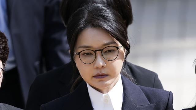 Former first lady Kim Keon Hee leaves the Seoul Central District Court in southern Seoul on Aug 12 2025