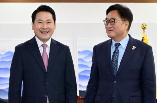 장동혁, 우 의장 만나 특검 압수수색 유감...임의 제출로 해달라