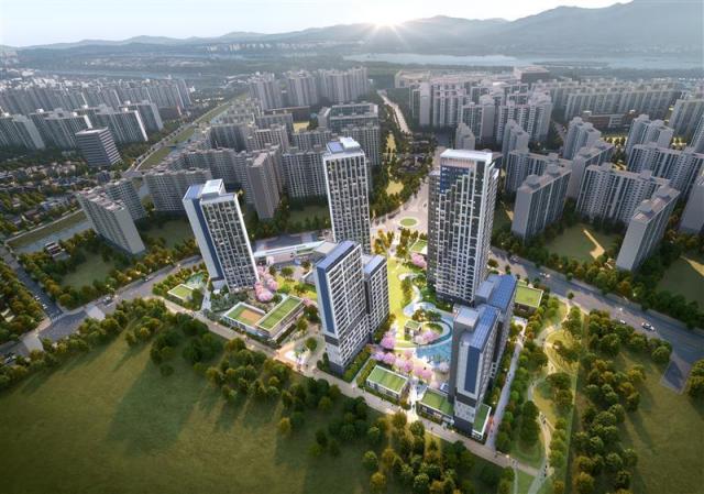 광교A17블록 및 교산A1블록 민간 참여 공공주택 조감도 사진동부건설