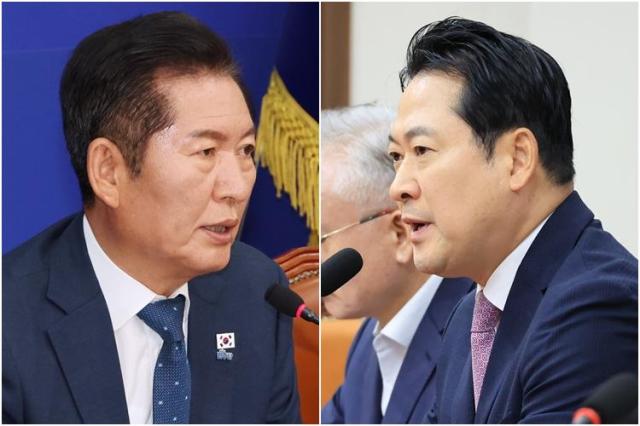 정청래 더불어민주당 대표왼쪽와 장동혁 국민의힘 대표 사진연합뉴스