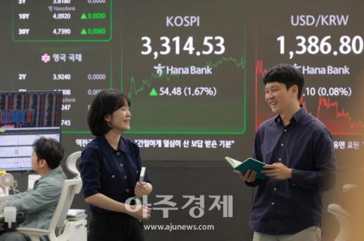 [포토] 코스피, 종가 3314.53에 마감...사상 최고가 경신