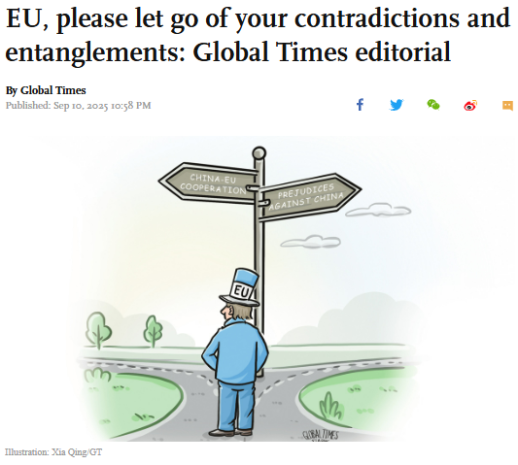 美, EU에 100% 對中관세 요구에...中관영지 美이익 우선시하면 EU 독립성 훼손