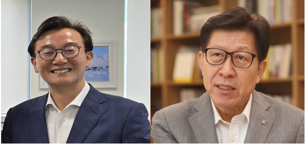왼쪽부터 전재수의원과 박형준 부산시장사진부산시