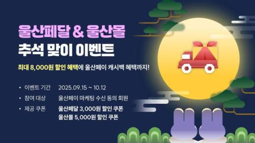 울산시, 추석맞이 울산페달·울산몰 할인 쿠폰전 진행