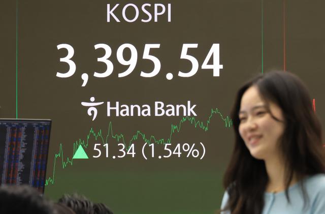 12일 코스피가 전날 세운 종가 기준 사상 최고치334420를 단숨에 갈아치우면서 또 다시 사상 최고치를 기록했다 사진연합뉴스