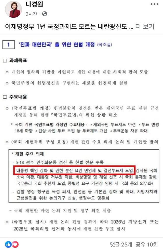 사진 나경원 국민의힘 의원 페이스북 캡처