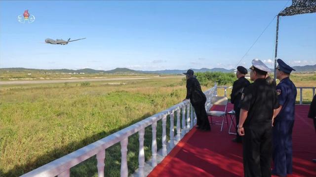 North Korean leader inspects test of tactical drones