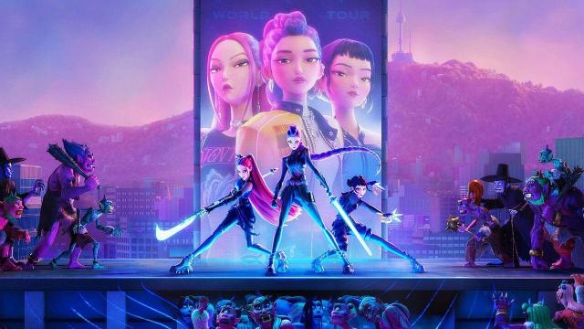 넷플릭스 애니메이션 케이팝 데몬 헌터스 중 악귀 잡는 3인조 걸그룹 ‘헌트릭스’ 사진넷플릭스