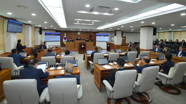 제266회 논산시의회 임시회 폐회본회의장 전경사진논산시의회