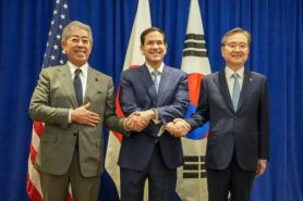 South Korea, Japan, and US reaffirm commitment to North Koreas denuclearization