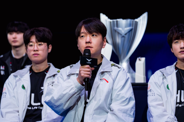 2025 우리은행 LCK 미디어데이에 참가한 한화생명e스포츠 최인규 감독