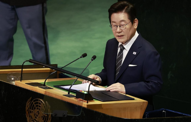이재명 대통령 유엔 기조연설 사진연합뉴스
