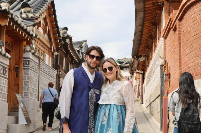 Sebastian and Aleksandra a couple from Poland is seen in 